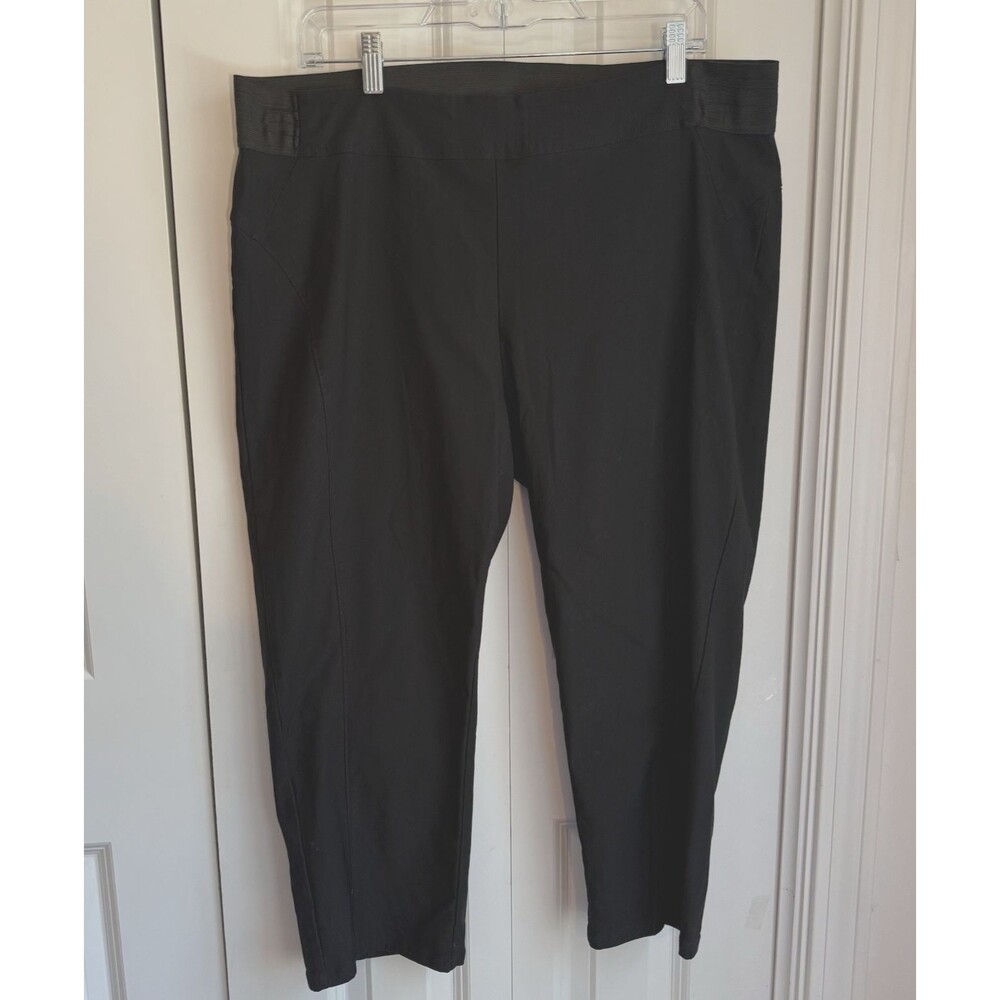 Simply Vera Wang Black Dress Sz 18 Stretch Waist Capris Pull On Comfort Business